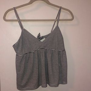 Cotton on white and blue striped tank